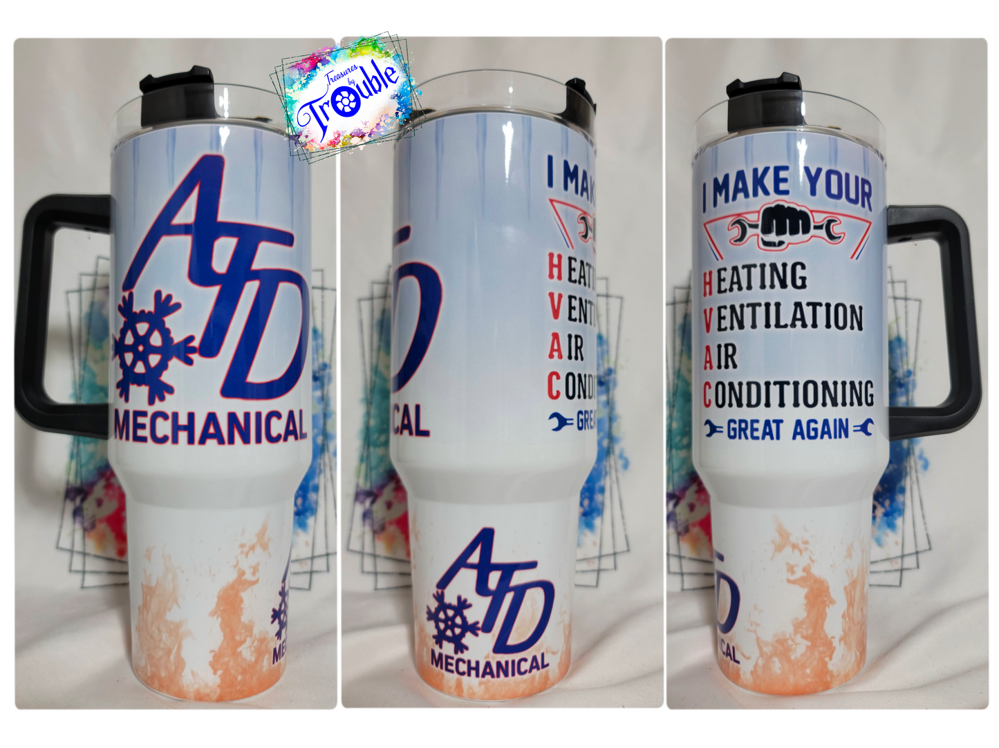 Custom 40 oz Handle Tumbler