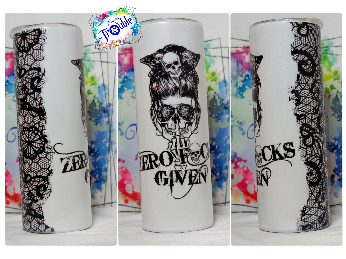 Zero F*cks Lace 20 oz Tumbler